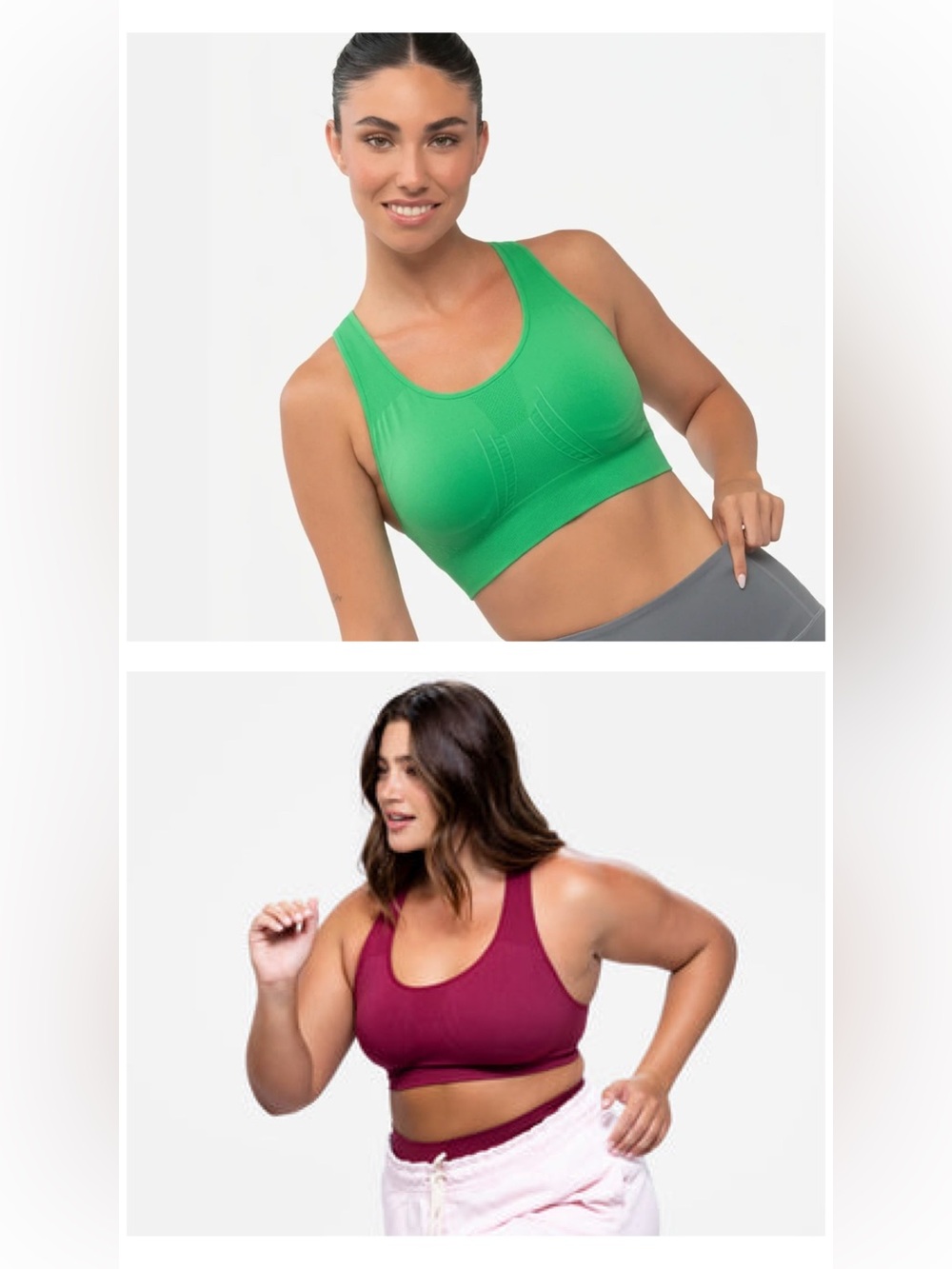 Set of 2 Underoutfit NowSunday Sports Bras Large Style 1143 & 1145 Like New